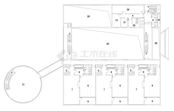 北京百子湾学校施工全套非常标准设计cad图纸-图一