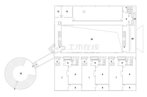 北京百子湾学校施工全套非常标准设计cad图纸-图二