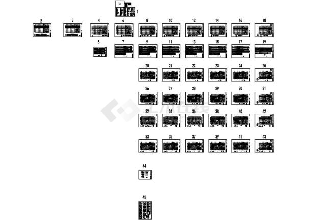 地上六层框架结构商业楼结构施工图（地下三层），45张图纸-图一