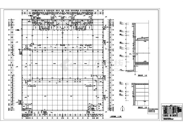 某一层砖混结构食品厂房设计cad建筑施工图（甲级院设计）-图一