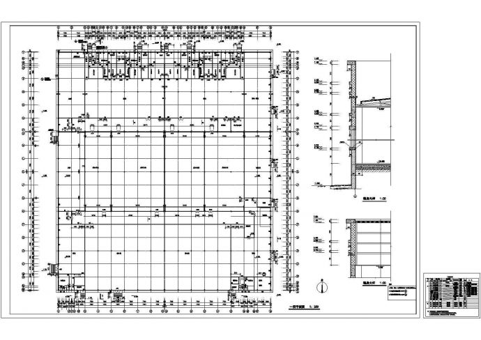 某一层砖混结构食品厂房设计cad建筑施工图（甲级院设计）_图1