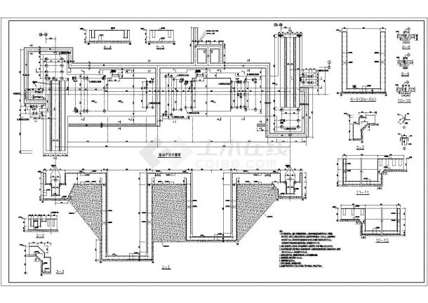 某甲级设计院大型工业厂房设备基础构造详图-图一