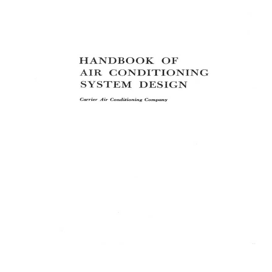 1986《Carrier空调系统设计手册》1-3-图一