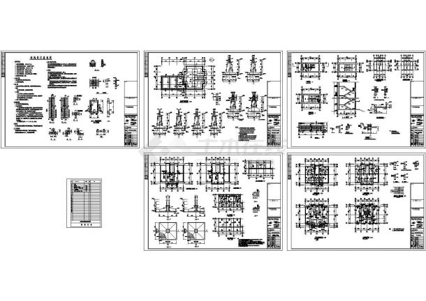 六层砖混结构带底商住宅楼建筑结构图-图一