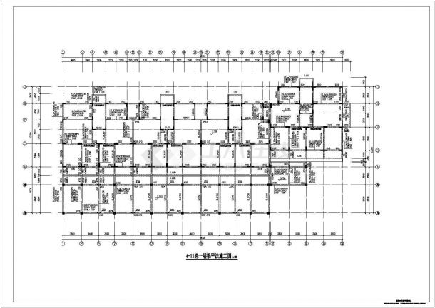 某六层底商住宅楼建筑结构施工CAD图（异形柱框架结构）-图二