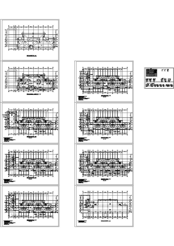 某七层学生公寓建筑CAD施工图_图1