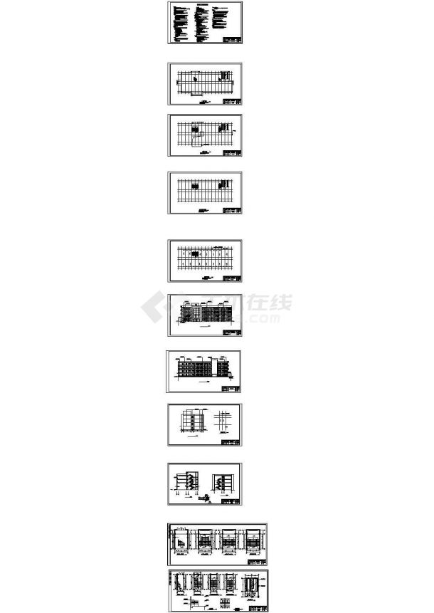 土木工程毕业设计_某市某五层学校教学楼建筑施工cad图(含计算书，毕业设计)-图一