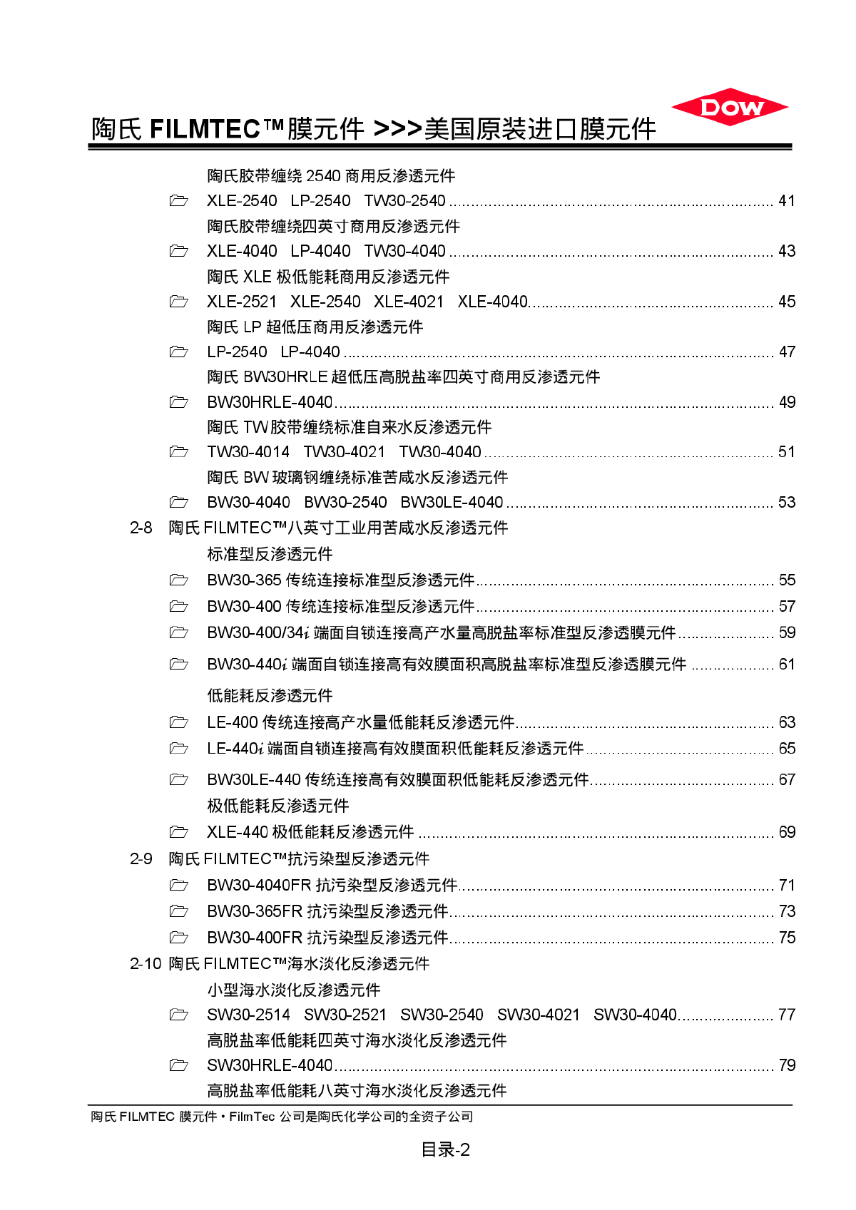 2006版陶氏膜产品及技术手册-图二