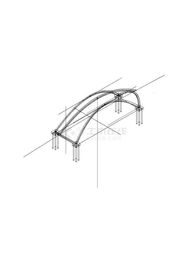 中山市某提篮式系杆拱桥设计施工图-图二