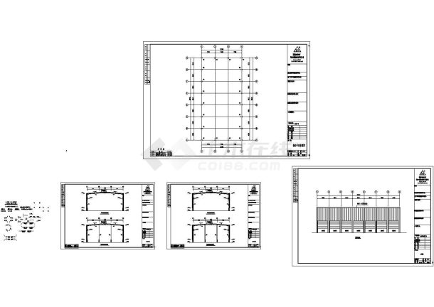 厂房设计_某公司22米厂房工程设计CAD图-图一