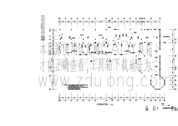 土木工程毕业设计_办公楼设计_七层华中科技大学环境学院办公楼空调设计cad图(毕业设计)-图一