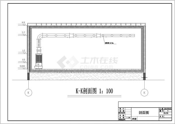 土木工程毕业设计_广州某200吨低温冷藏库制冷系统设计cad图(毕业设计)-图一