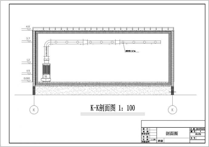 土木工程毕业设计_广州某200吨低温冷藏库制冷系统设计cad图(毕业设计)_图1