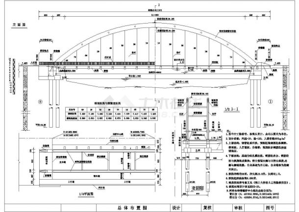 莆田市99m钢管混凝土下承式系杆拱大桥设计施工图-图二