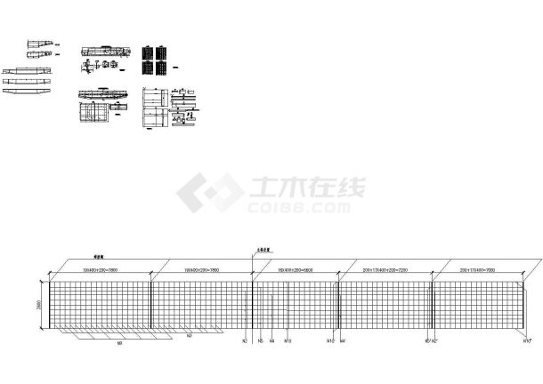 独塔双索面自锚式悬索桥设计施工图CAD（605张）-图一