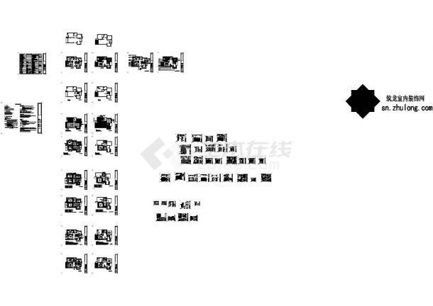 江苏高档叠层双层别墅室内设计CAD施工图-图二