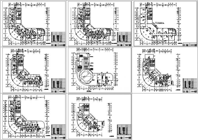 某综合楼空调接管平面施工图纸 CAD_图1