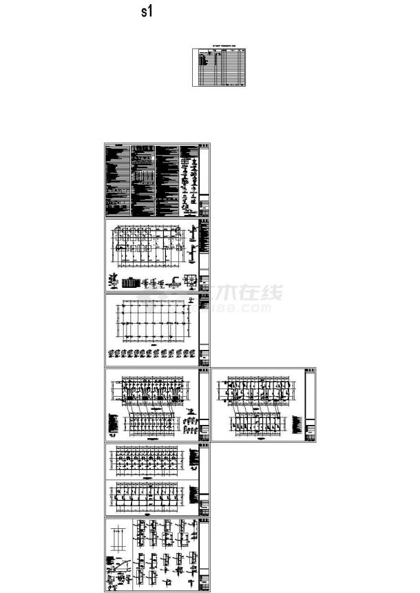 [江苏]地上二层框架结构商业楼结构施工图CAD-图一