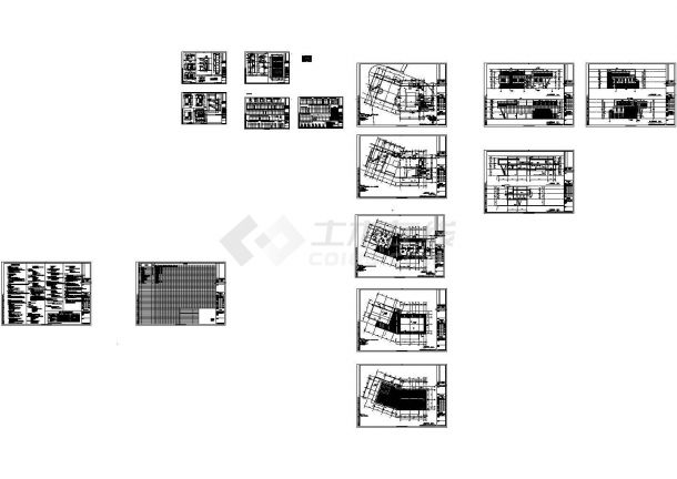 三层钢框架结构售楼处结构施工图（含建筑图计算书）CAD-图一