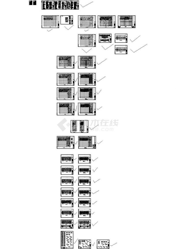 [湖北]24层框支剪力墙结构传媒大厦结构施工图CAD-图一