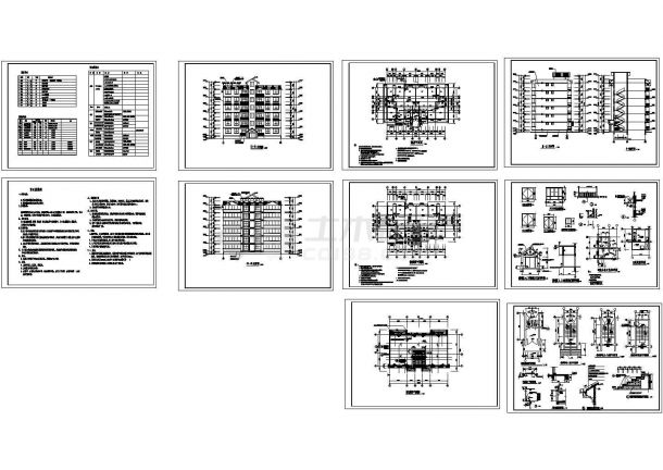 抚顺市某1810平米6层住砖混结构住宅楼建筑设计CAD施工图-图一