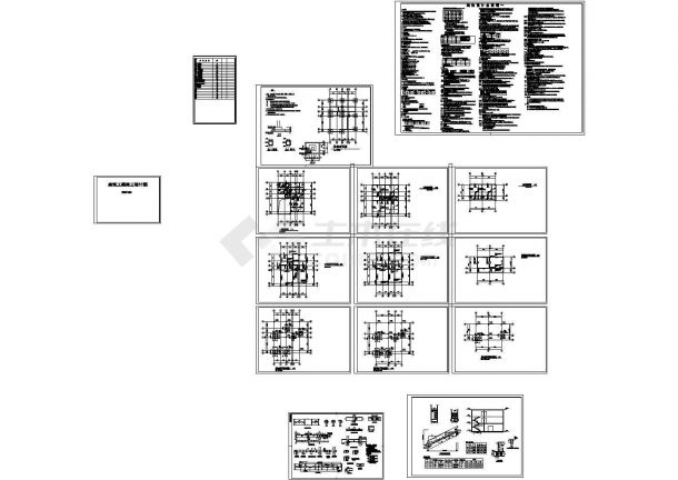 土木工程毕业设计_三层框架结构别墅施工cad图(含计算书，毕业设计)-图二