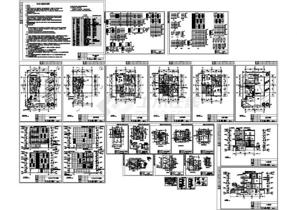 某四层住宅式私人会所设计cad全套建筑施工图(含设计说明，含效果图)-图一