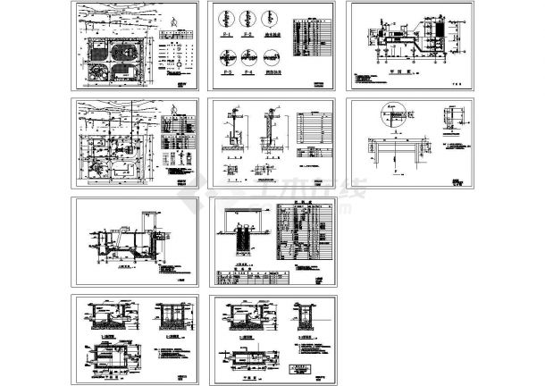某排水泵站设计cad全套工艺施工图（含总平面，10张图）-图一