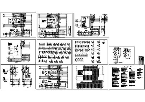 两层砖混及部分框架结构小学教学楼结构图，12张图纸-图一