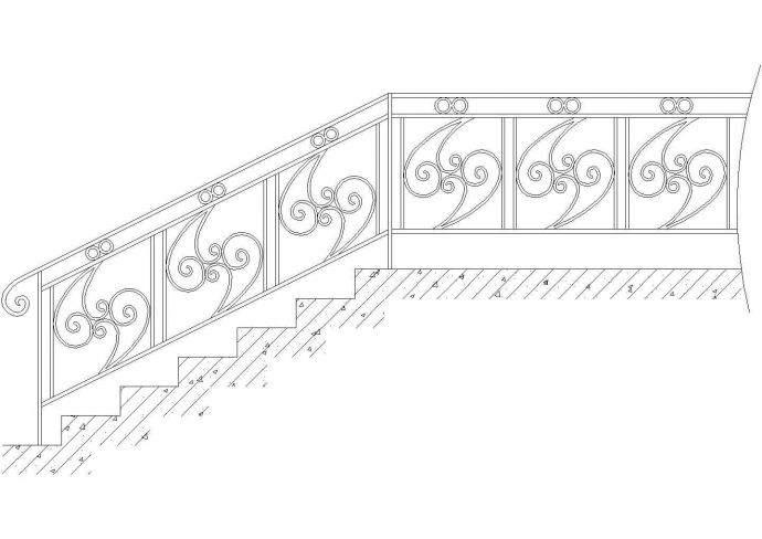 某地中式别墅楼梯栏杆施工全套非常标准设计cad图纸_图1