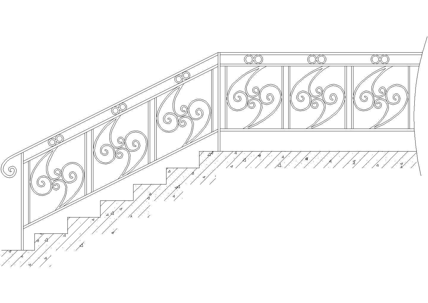 某地中式别墅楼梯栏杆施工全套非常标准设计cad图纸
