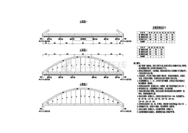 跨径868m钢筋混凝土系杆拱桥主桥施工图23张-图一