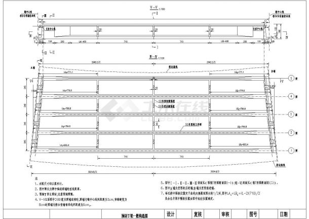 3×30m预应力混凝连续T梁成套cad设计施工图纸-图一