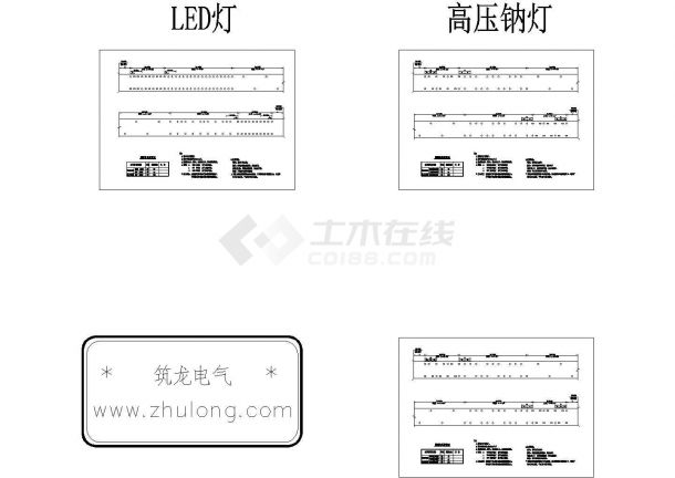 某隧道工程照明灯具平面布置图-图二