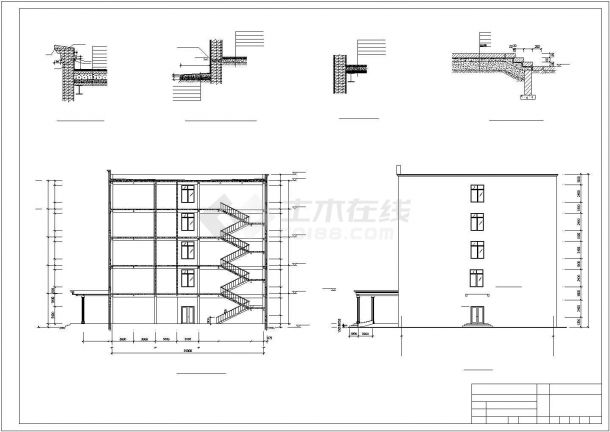 土木工程毕业设计_5800平方米某5层钢框架结构宾馆全套施工cad图(含计算书，毕业设计)-图二