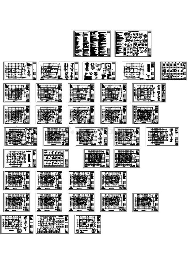 31层框剪住宅结构施工图（非抗震建筑），37张图纸。-图一