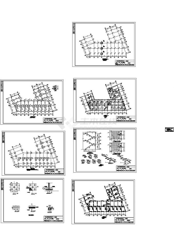 土木工程毕业设计_厂房设计_1765平方米三层框架厂房施工cad图(含计算书，毕业设计)-图二