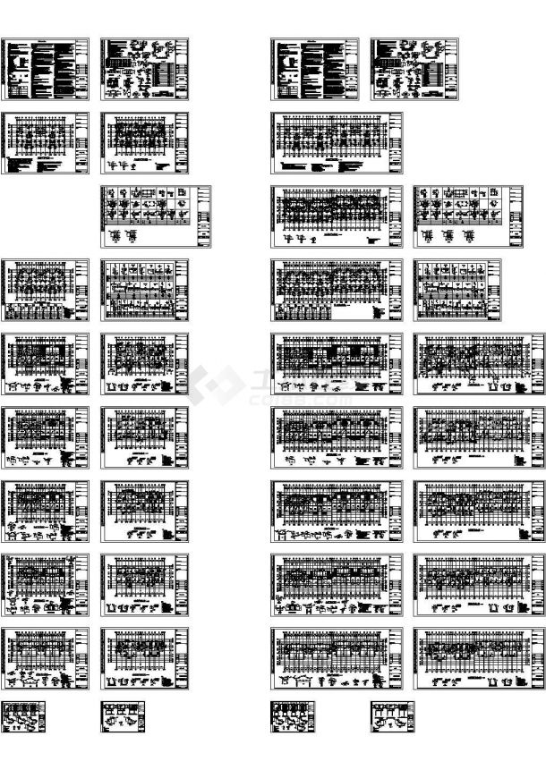 五层框架-抗震墙住宅结构施工图(两套)，38张图纸-图一