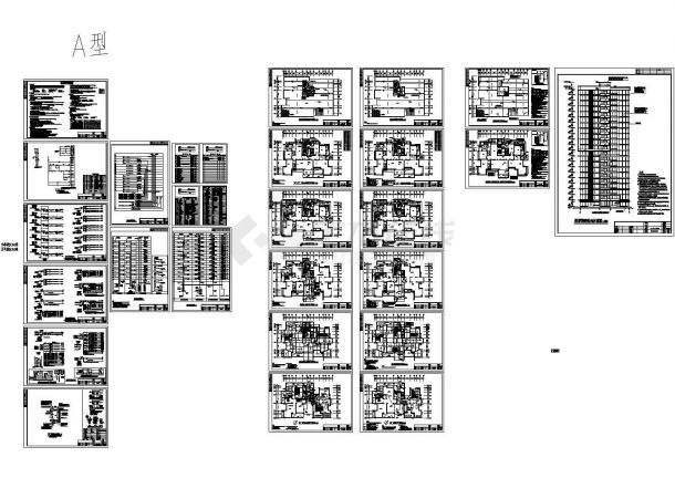 [海南]度假区A型高层住宅电气CAD图纸-图一