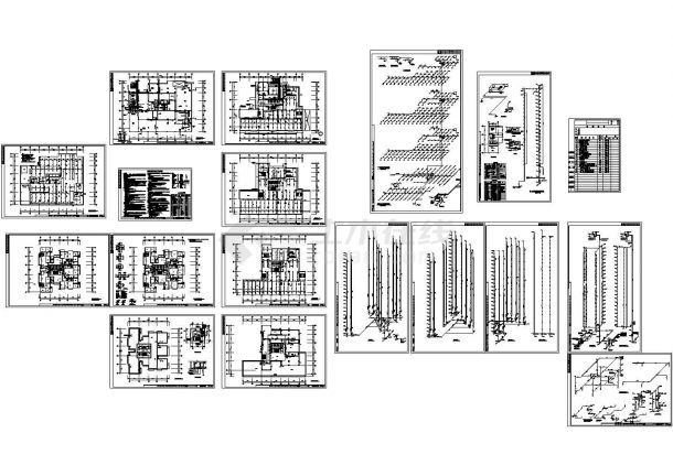 某地长56.54米 宽39米 -1+24层公寓住宅楼给排水施工图-图一