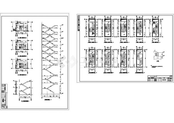 35层剪力墙超高层酒店式公寓结构施工图（地下三层）CAD-图二