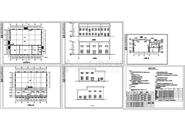 厂房设计_某制氧厂一层钢框架结构主厂房（1890.0㎡）设计cad全套建筑施工图（含设计说明）-图二
