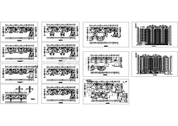 北京万科高层住宅楼施工cad图-图一