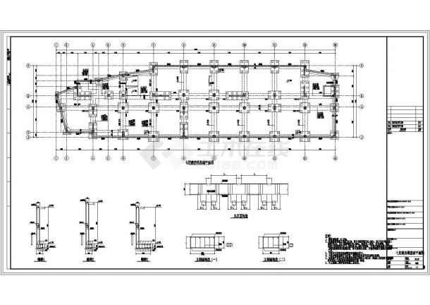 七层框架剪力墙结构医院全套结构施工图-图二