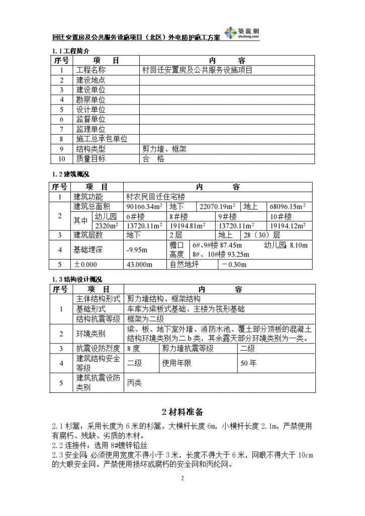[北京]回迁安置房工程外电防护施工方案-图二