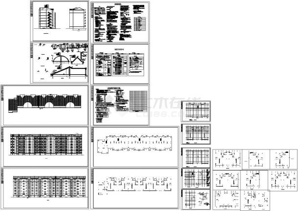 合肥某居住区6870平米6层住宅楼建筑设计CAD施工图-图二