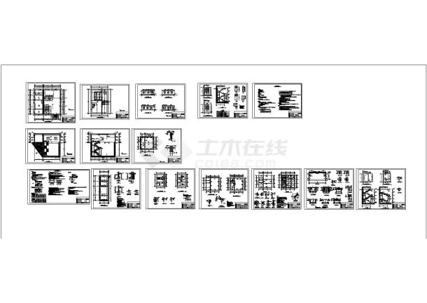 某地橡胶坝泵房建筑结构施工设计cad图（全套）-图一