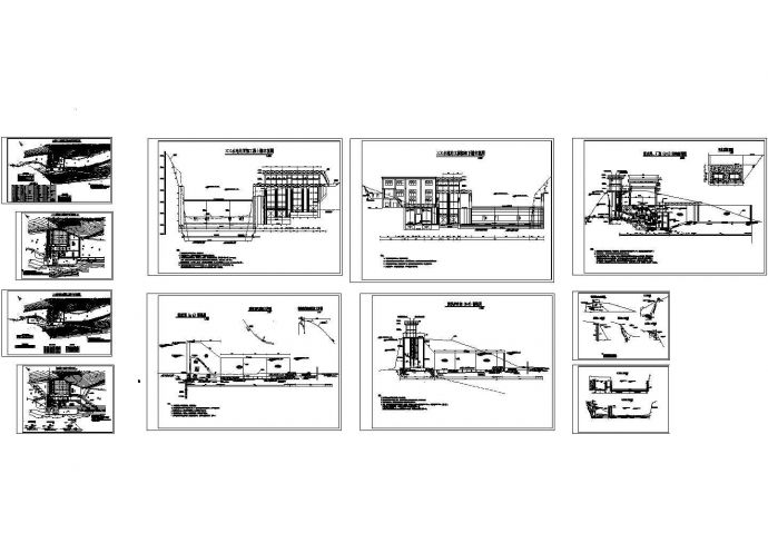 【江南】某地坝后式水电站施工设计全套cad图纸（11张）_图1