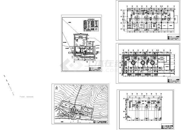 【广州】某水电站初步施工设计全套cad图纸（含南山电站厂区布面布置图）-图一