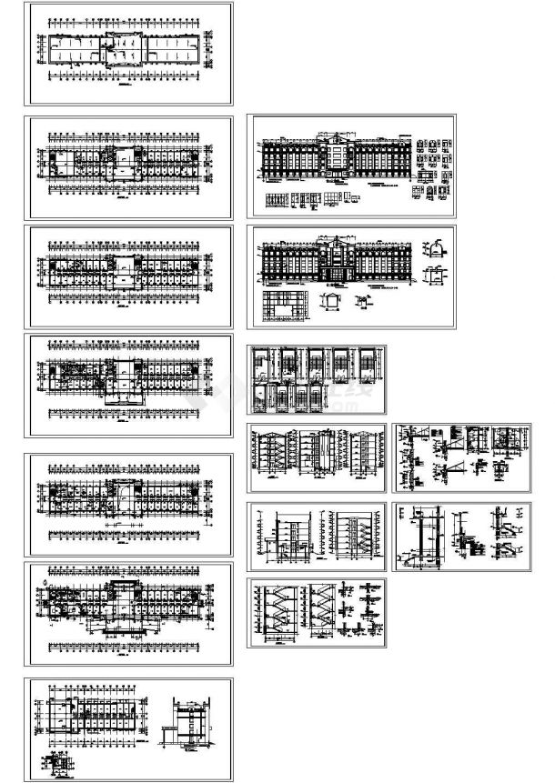 某县级五层框架结构医院设计cad全套建筑方案图（甲级院设计）-图一